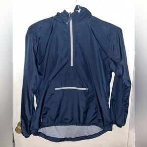 Women’s Navy blue Charles River Apparel rain jacket